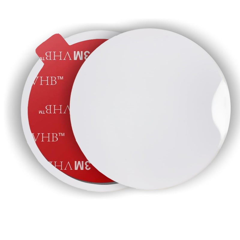 Randconcept - 80mm Adhesive disc for Suction Cups with adhesive - for Suction Shower Holder, Suction Mirror, Suction Hook, Car Dashboard, Bathroom & Kitchen, 3.15" Wide Diameter 2 Pcs (White) - Image 1